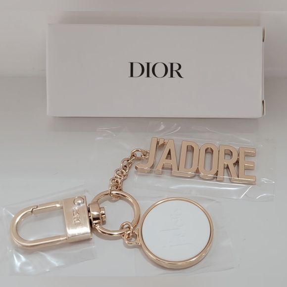 NEW in Box Dior J'adore Gold Keychain/Bag Chain with Dior Engraved Lobster Clasp - Picture 1 of 1